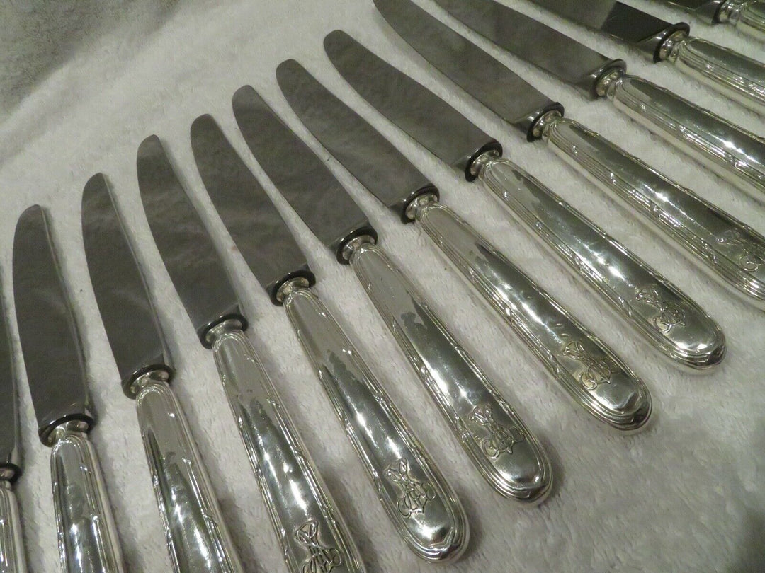 1900 french 950 silver 17 dinner knives Puiforcat Louis XVI st