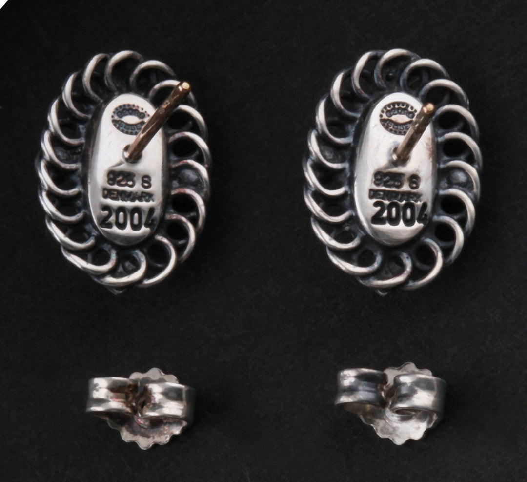 ジョージジェンセン(Georg Jensen)　シルバーイヤリング　ブラックオニキス　2004年