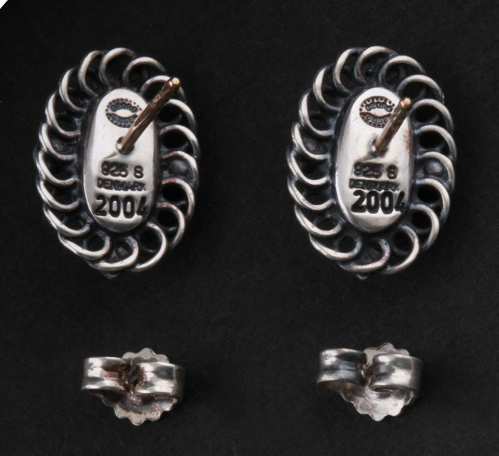 ジョージジェンセン(Georg Jensen)　シルバーイヤリング　ブラックオニキス　2004年