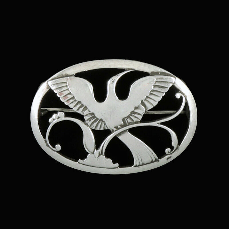 Georg Jensen. Sterling Silver Brooch #238. 1933-44 Hallmarks.