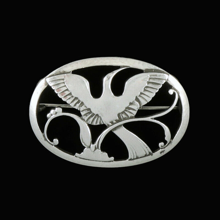 Georg Jensen. Sterling Silver Brooch #238. 1933-44 Hallmarks.