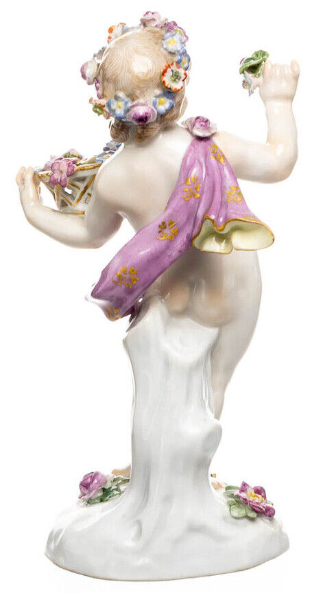 Figurine Cherub as Flower Child Meissen amoretten 1. Choice 1924-34 Height: 13,5cm