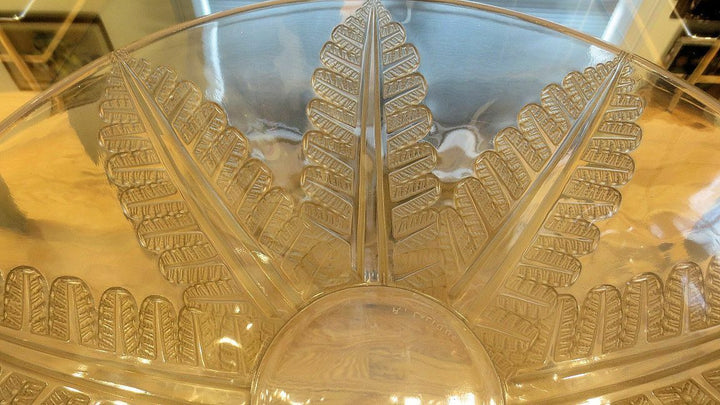 Large Rene Lalique Felix Bowl and Charger Under Plate Circa 1926