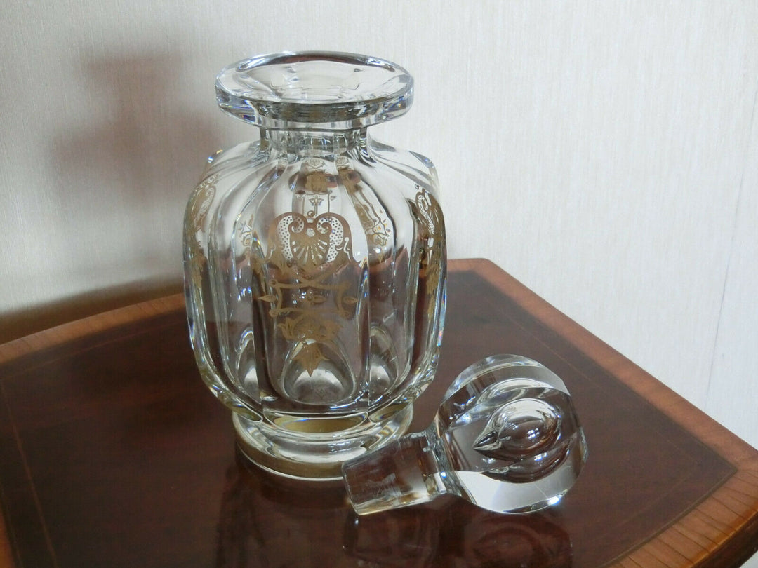 Karaffe Baccarat, France, Harcourt -Empire vergoldet ca. 22 cm