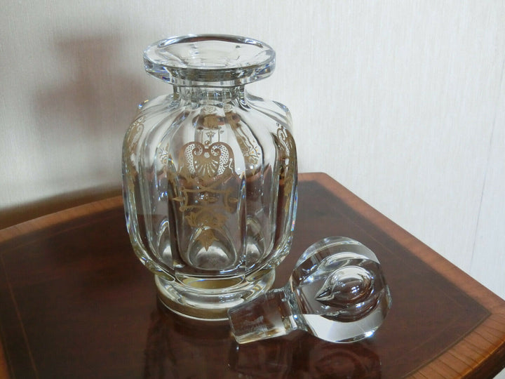 Karaffe Baccarat, France, Harcourt -Empire vergoldet ca. 22 cm