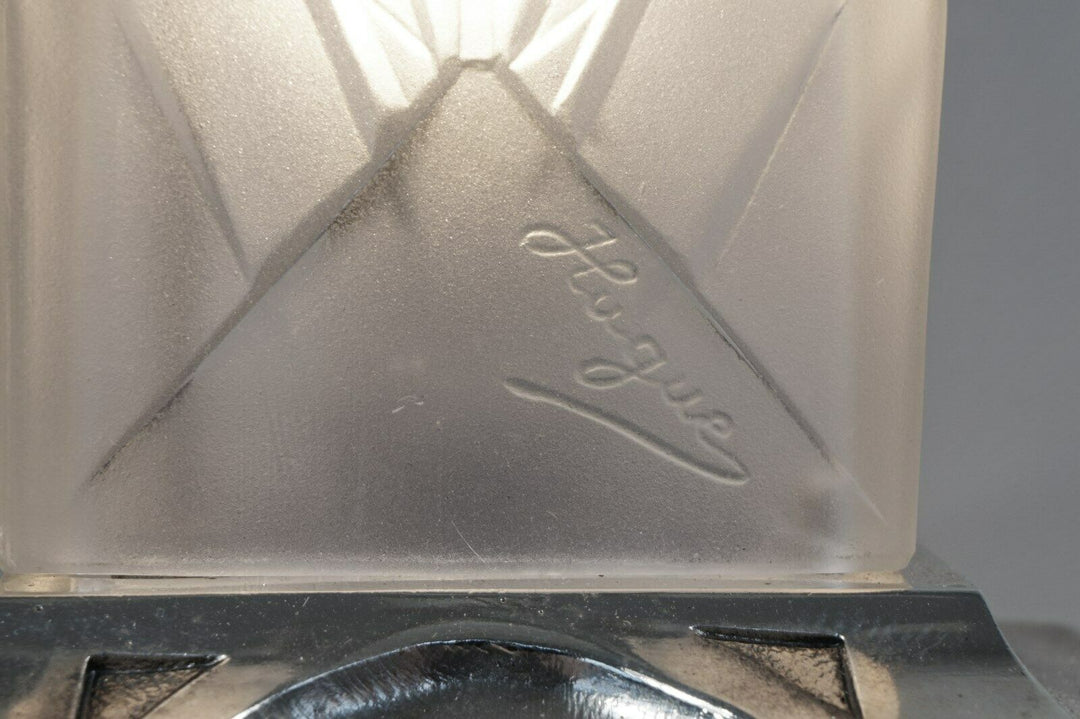 LÉON HUGUE : FRENCH 1930 ART DECO LAMP ......... degué daum era France veilleuse