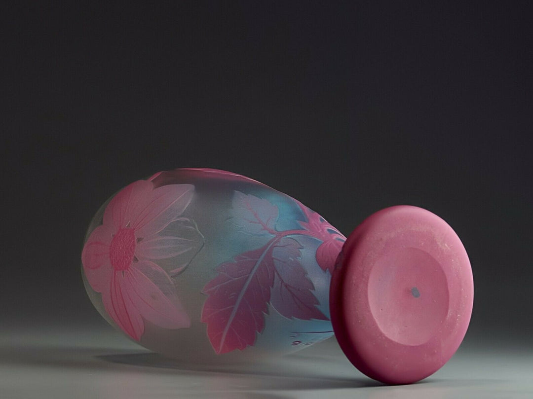 ミューラー兄弟　ピンクとブルーの幻想的な花瓶