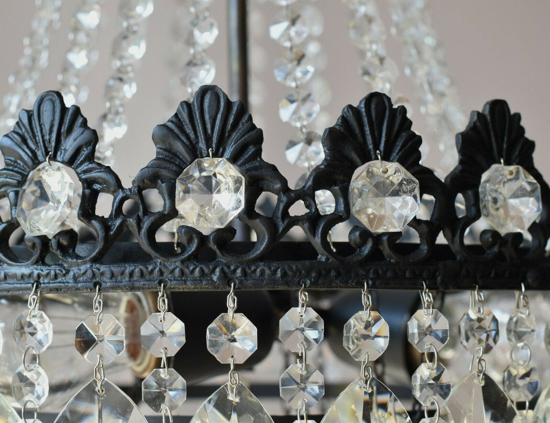 French Empire Chandelier Antique Style Vintage Hallway Lighting, Ceiling Pendant