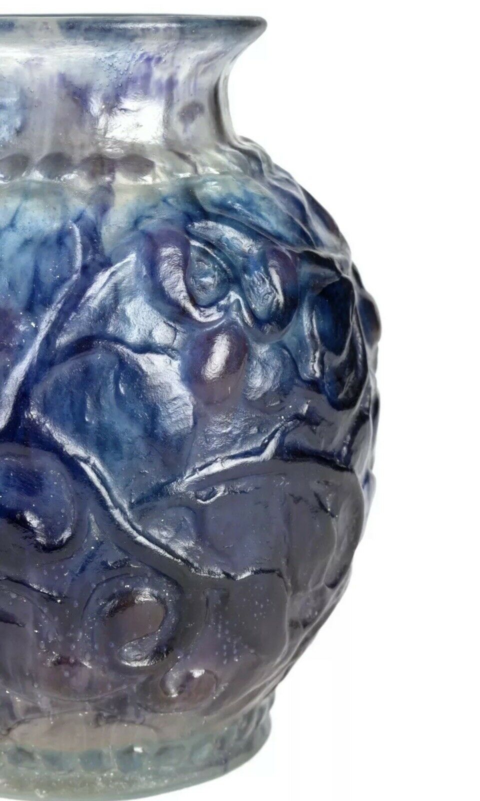 Vase Fruits Et Feuilles Gabriel Argy Rousseau Cameo Glass Pate De Verre