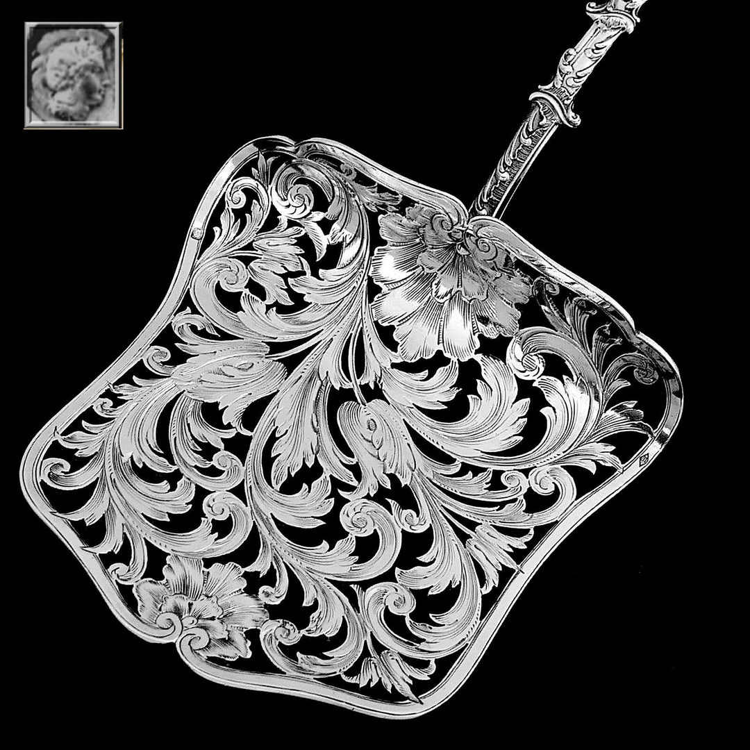 Soufflot French All Sterling SilverAsparagus Pastry Toast Server