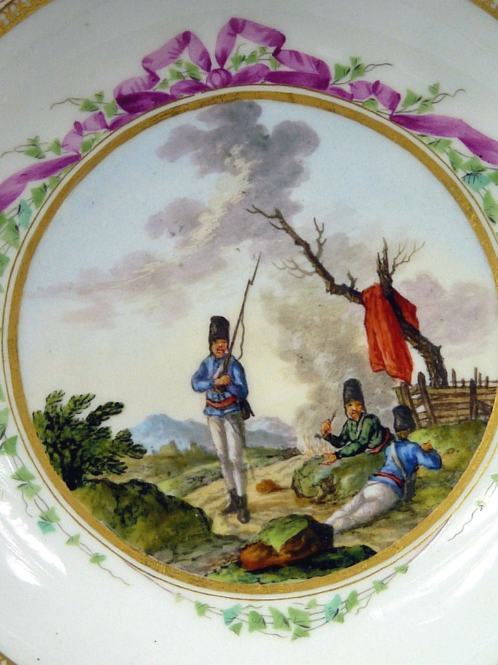 Sammelgedeck - MEISSEN - Bataillen bzw. Schlachten-Szenerien - Marcolini um 1800