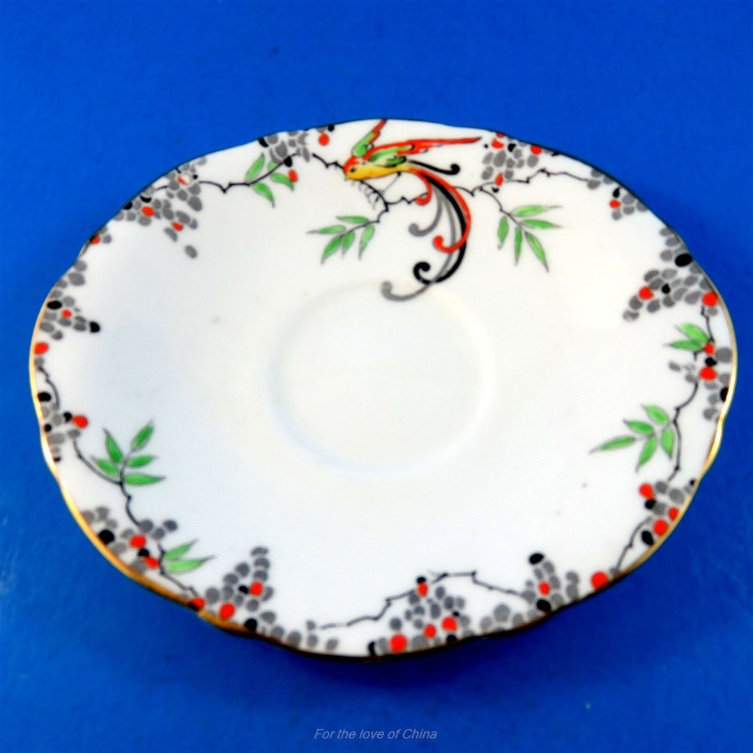 パラゴン　麗らかなエキゾチックな鳥柄のデミタスカップ＆ソーサー