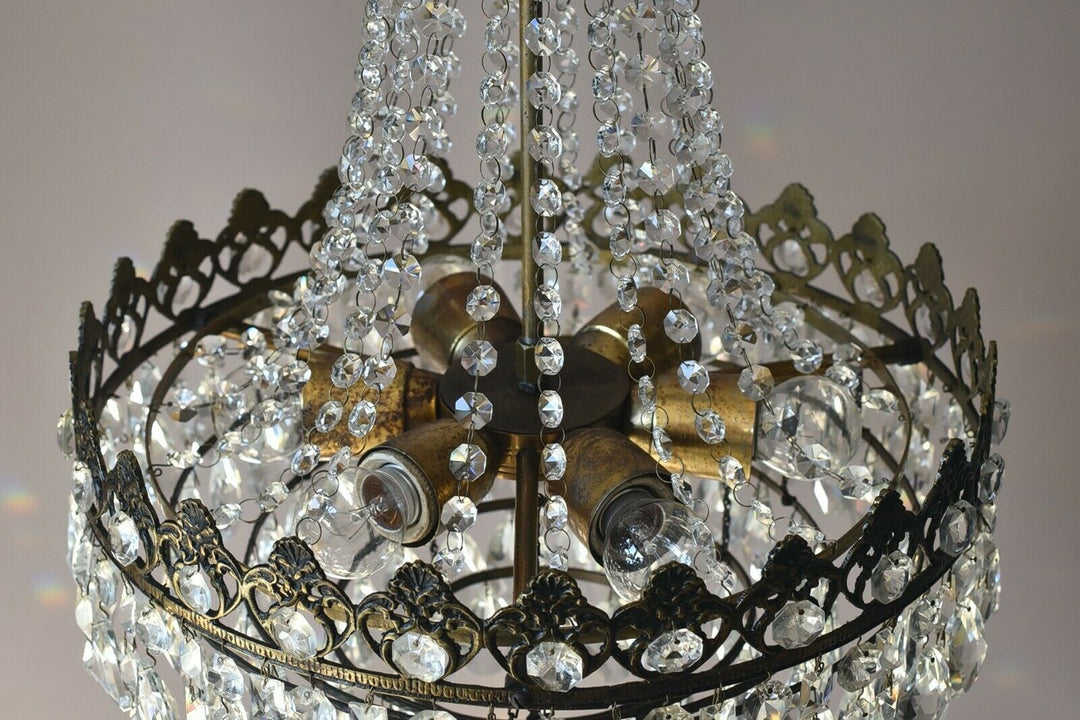 Empire Vintage Crystal Chandelier French Home & Living Lighting Pendants Lamps