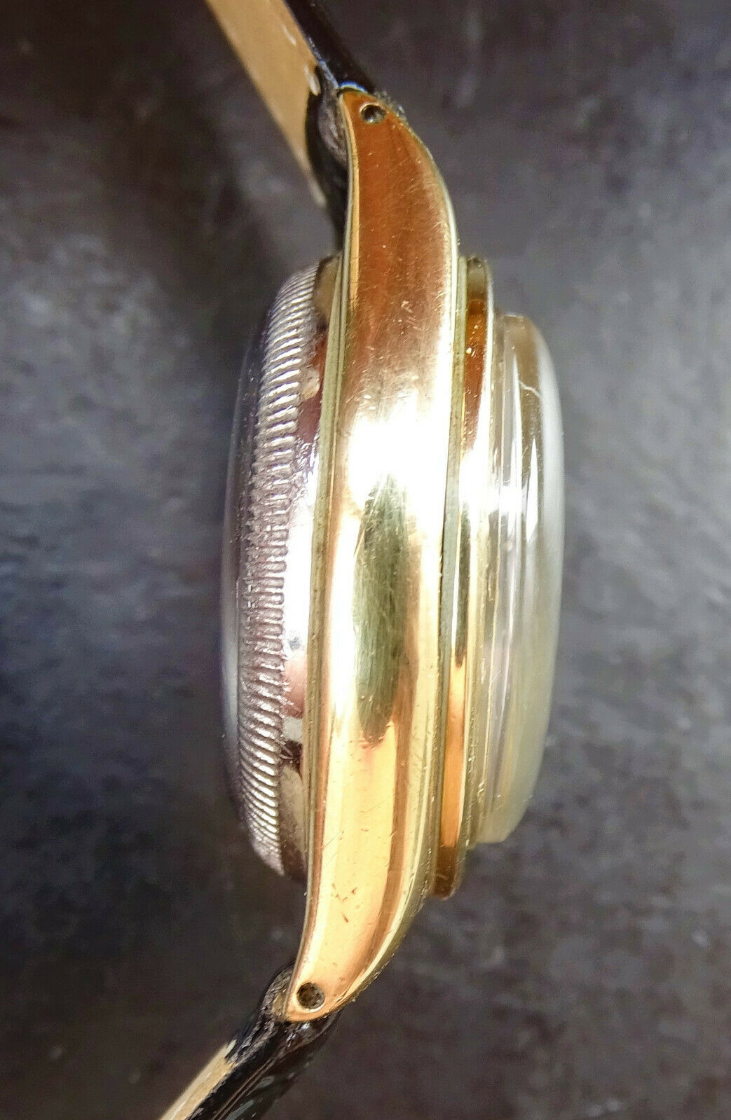 ♛ Rolex Oyster Bubble Back 3725 Gold Plague Automatic Men's Chronometer 1950