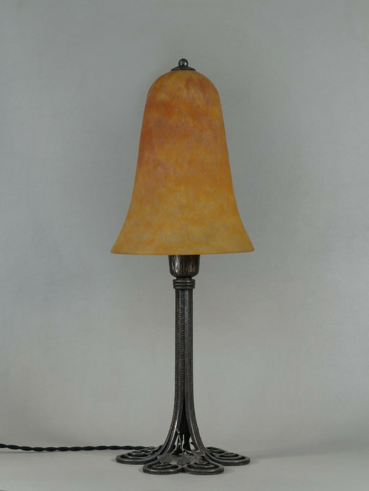 EDGAR BRANDT & DAUM : A LARGE 1925 FRENCH ART DECO LAMP .......... 1930 France