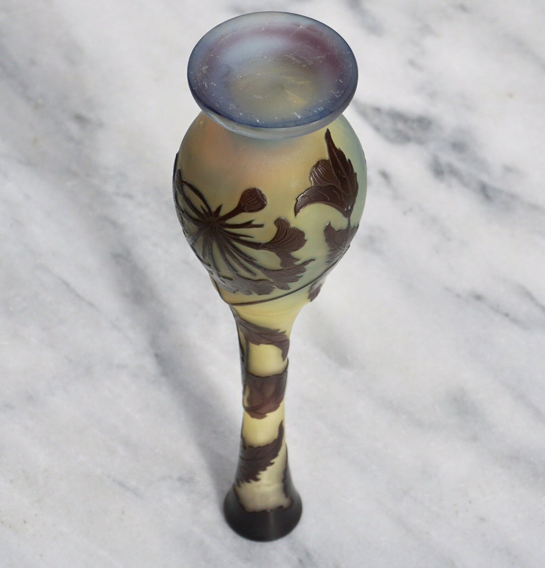 Emile Galle Art Nouveau Cameo Footed Vase