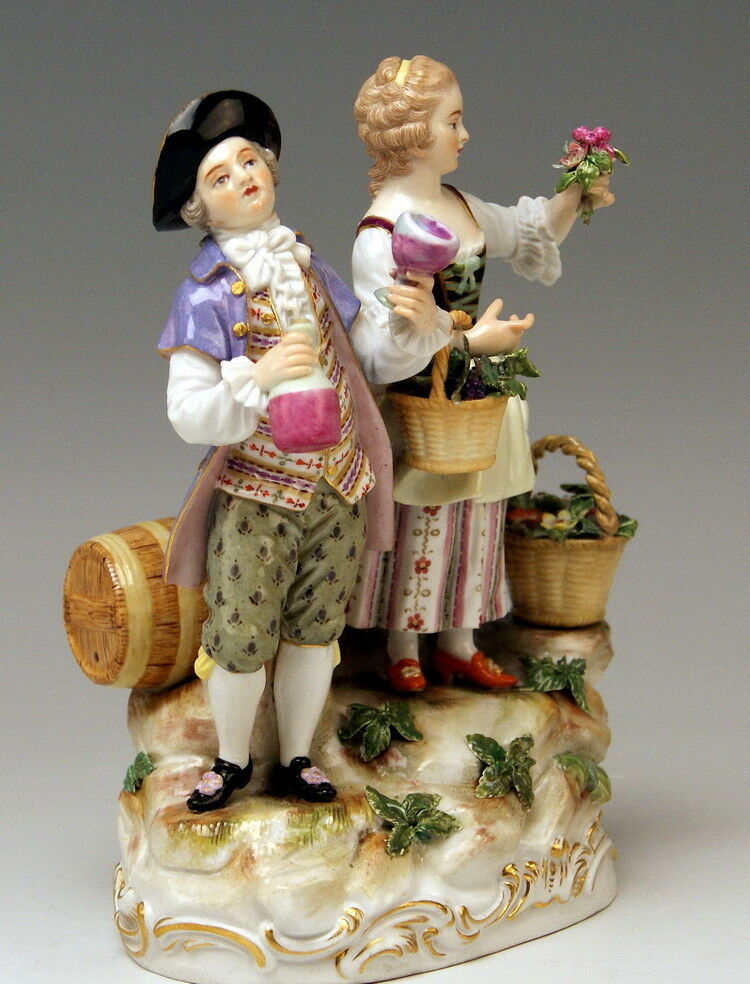 MEISSEN マイセン FIGUR GRUPPE WINZERFIGUREN WINE - GROWERS MNR: C 60 UM 1870