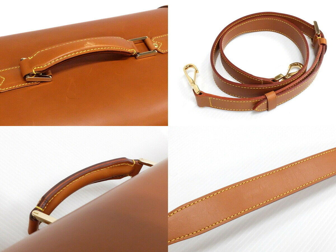 AUTH LOUIS VUITTON SPO Boston Bag Travel Case Hand Bag Shoulder Caramel Nomade