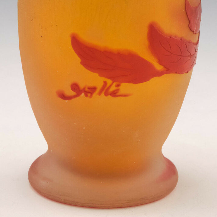 Galle Cameo Glass Vase Depicting Elderberries c1920
