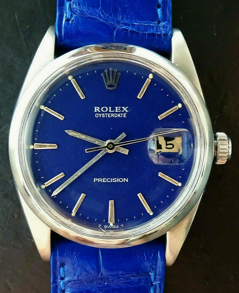 Rolex Watch ♛ Oyster Date 35 mm bluedream 6694 Vintage Elegant Luxury Men's Watch 1964