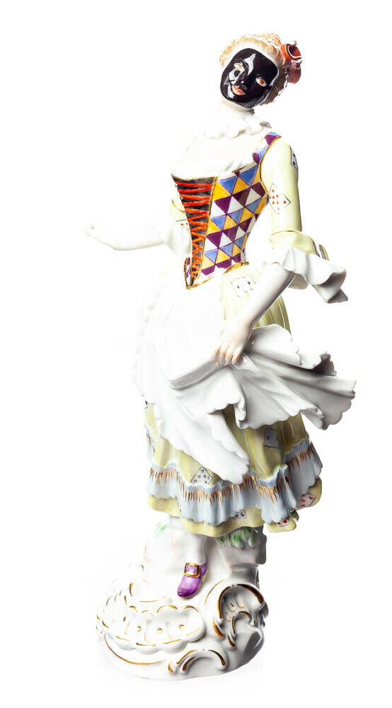 □ケンドラー・コロンビーヌ□１４cm◇左手の一部修復あります ◇Meissen◇ マイセン人形 フィギュリン 題名『コロンビーナ』 ケンドラーデザイン