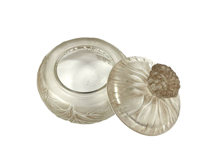 Boite Cheveux De Vénus Patiné Sépia René Lalique Brown Stain Box Jar R.Lalique