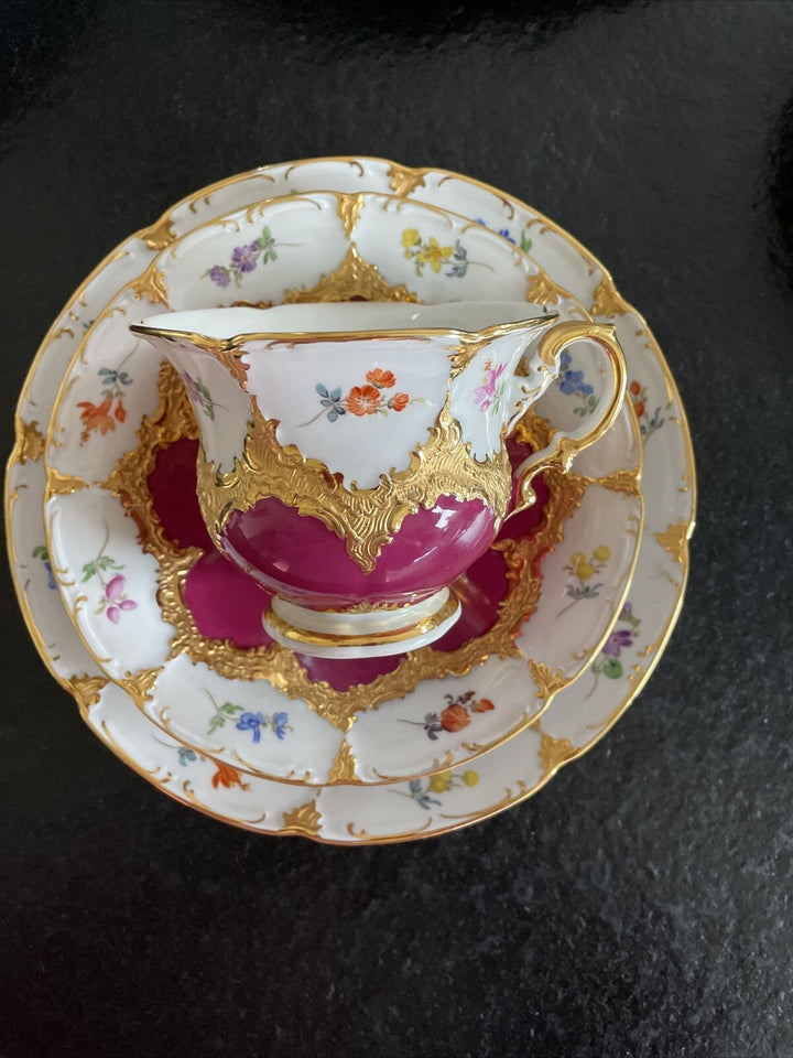 マイセン　モカセット　Bフォーム　2級品