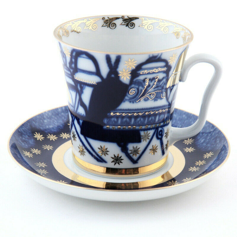 BELLS Imperial Porcelain Teacup and Saucer Lomonosov Leningradky Shape, Mug