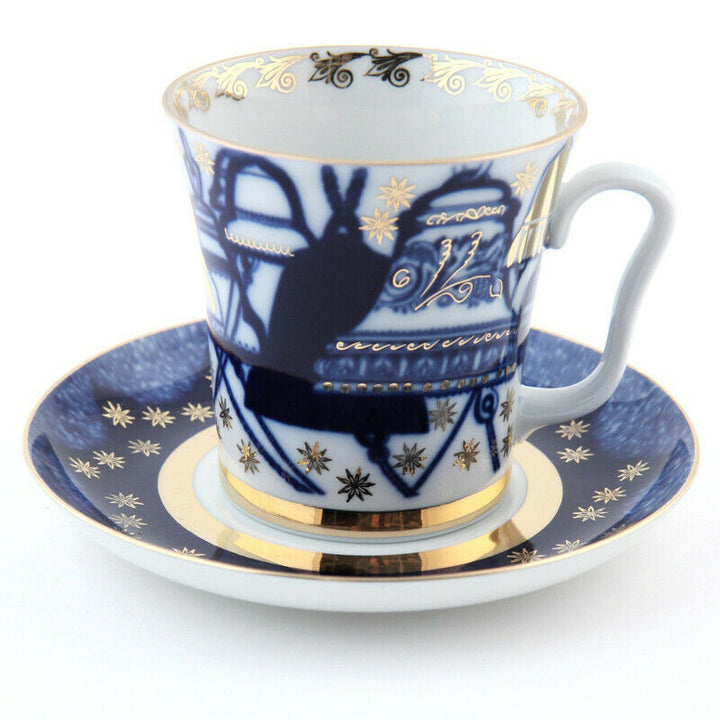 BELLS Imperial Porcelain Teacup and Saucer Lomonosov Leningradky Shape, Mug