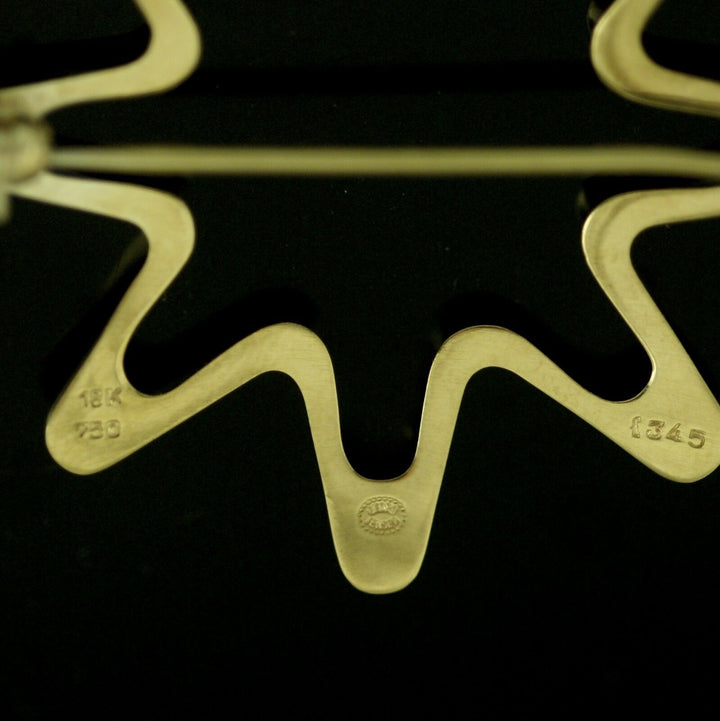 ジョージジェンセン　18Kゴールド　ブローチ　#1345　ヘニング・コッペル