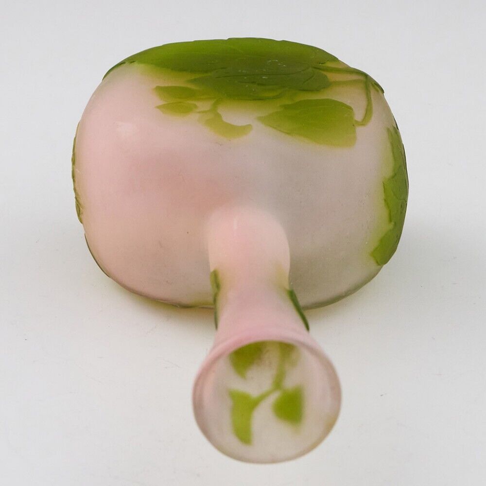 エミールガレ 芙蓉の花のバンジョー型花瓶