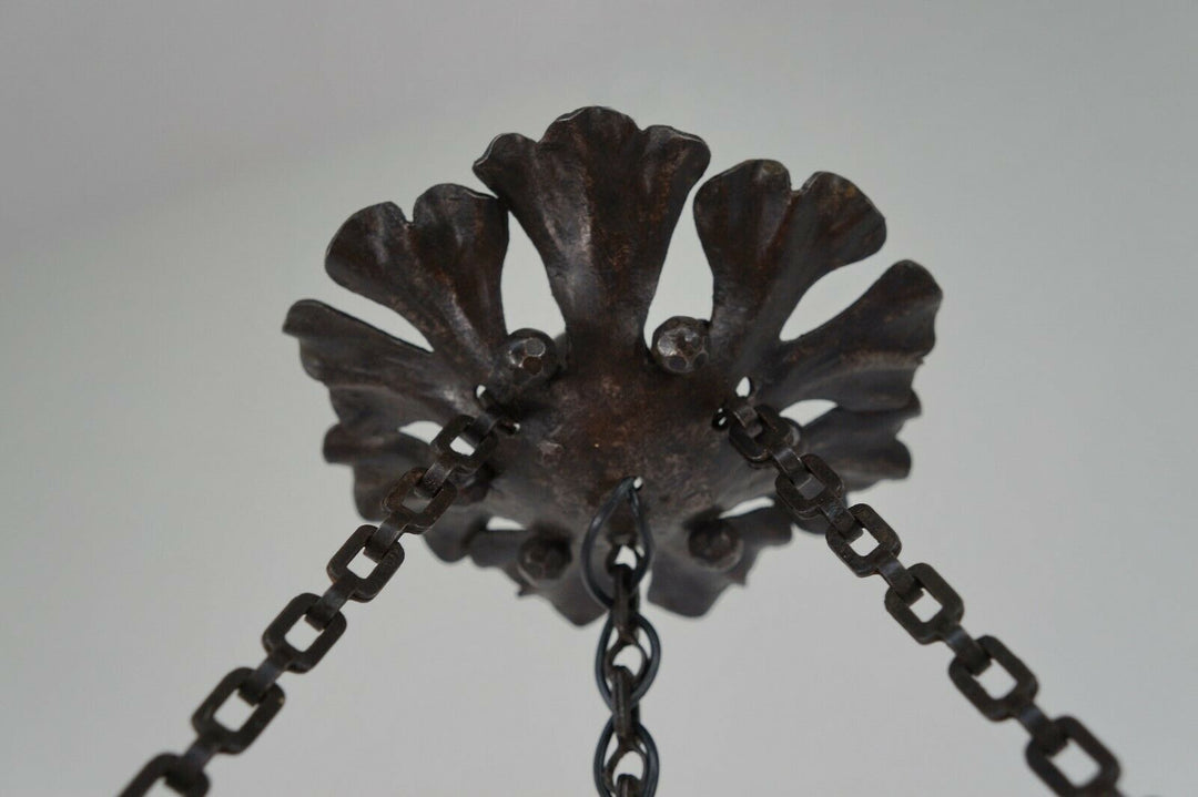 SCHNEIDER : FRENCH 1920 ART DECO PENDANT Le Verre Français cameo chandelier 1925