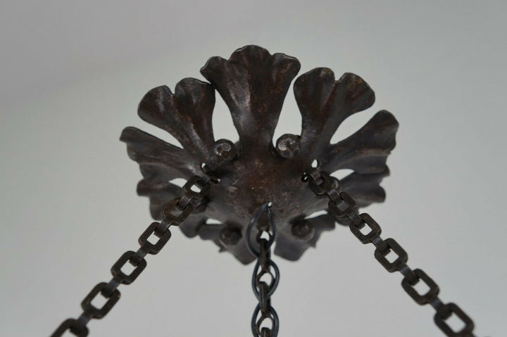 SCHNEIDER : FRENCH 1920 ART DECO PENDANT Le Verre Français cameo chandelier 1925
