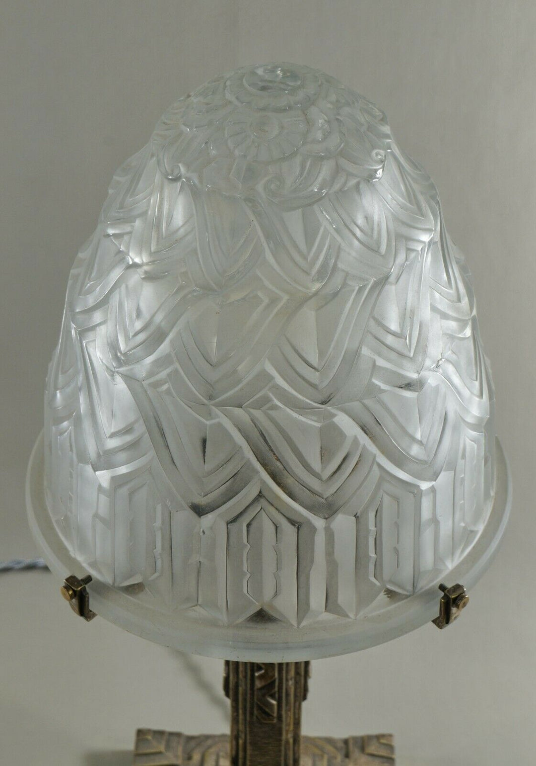 PIERRE MAYNADIER : large French 1930 art deco lamp ..... daum muller era France