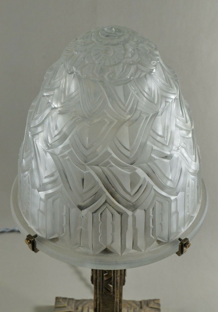 PIERRE MAYNADIER : large French 1930 art deco lamp ..... daum muller era France