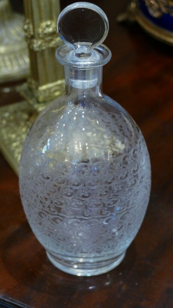 Baccarat Gouvieux Rohan, Carafe En Cristal Gravé, Vers 1950
