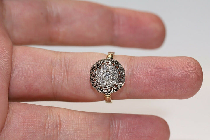 アンティーク オリジナル ヴィクトリアン 18K ナチュラルダイヤモンドのリング