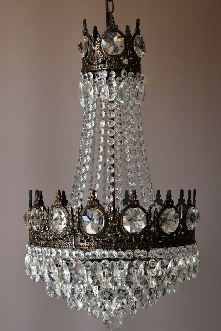 Empire Antique Style Vintage Crystal Chandelier, Ceiling light Pendant Sale Lamp