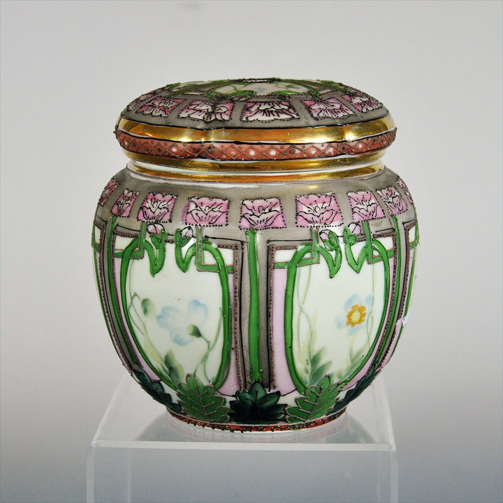 Morimura Nippon Hand Painted Humidor - Extravagantly Decorated - 1891-1911 Mark