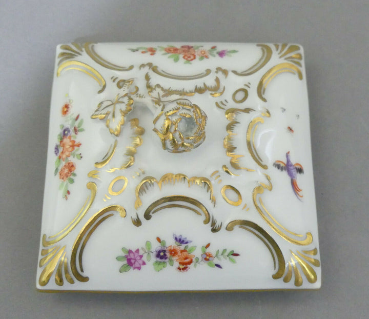  ⚔ Meissen quadr. Teedose Hoeroldt Chinoiserien H.14cm 1.Wahl TOP Pfeifferzeit