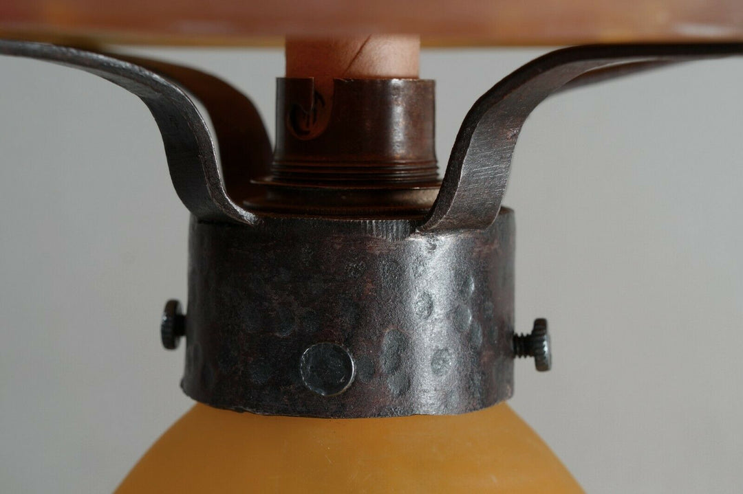 ミューラー兄弟　フランス製アールデコランプ　マッシュルーム型　錬鉄製　1925年　1930年