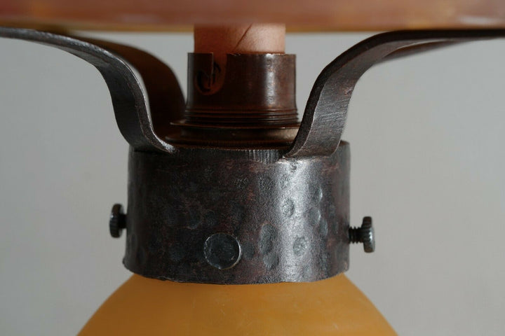 ミューラー兄弟　フランス製アールデコランプ　マッシュルーム型　錬鉄製　1925年　1930年