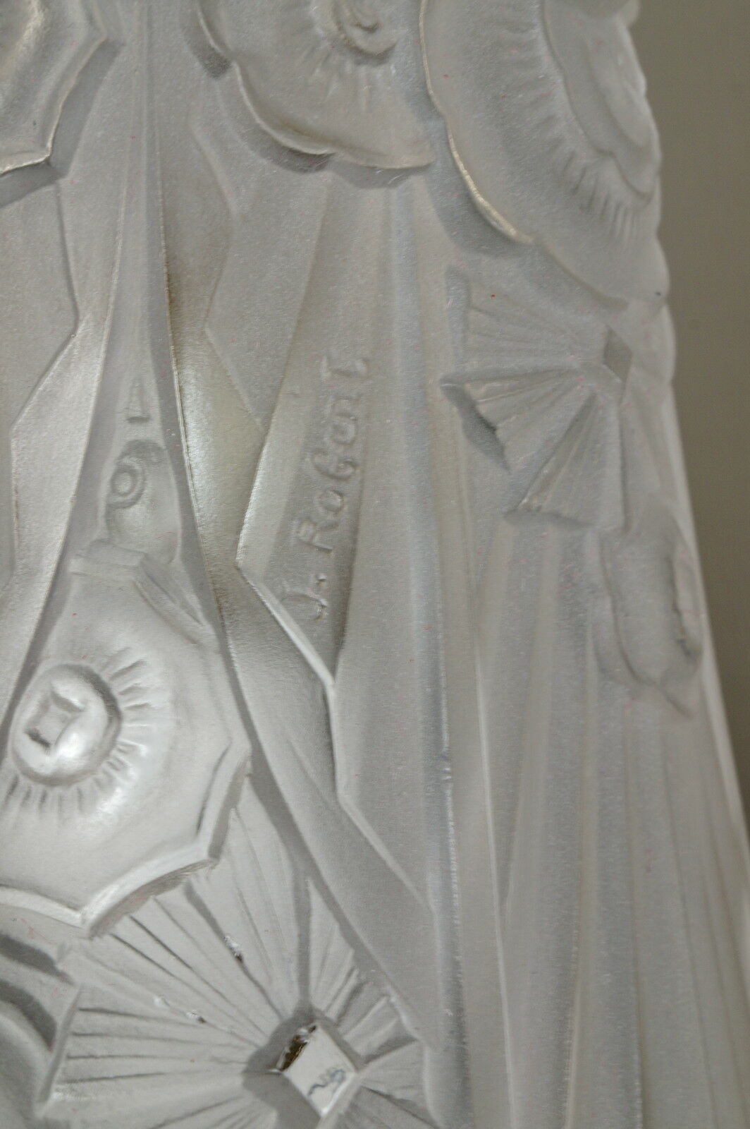 J.GAUTHIER : French 1930 art deco lamp signed J.Robert . EJG muller era