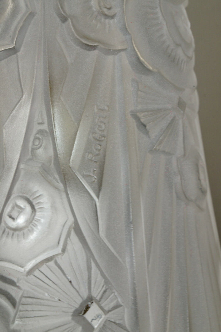 J.GAUTHIER : French 1930 art deco lamp signed J.Robert . EJG muller era