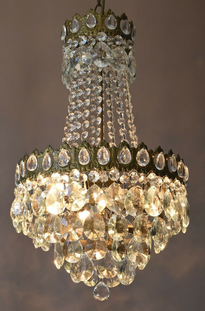 Empire Antique Style Vintage Crystal Chandelier, Indoor Lighting, Lamp, Pendant