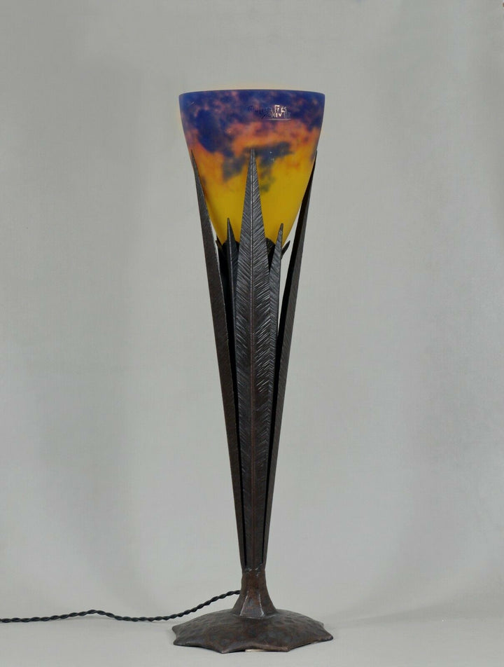 ROBJ & MULLER FRERES : RARE FRENCH 1925 ART DECO LAMP ............. France 1930