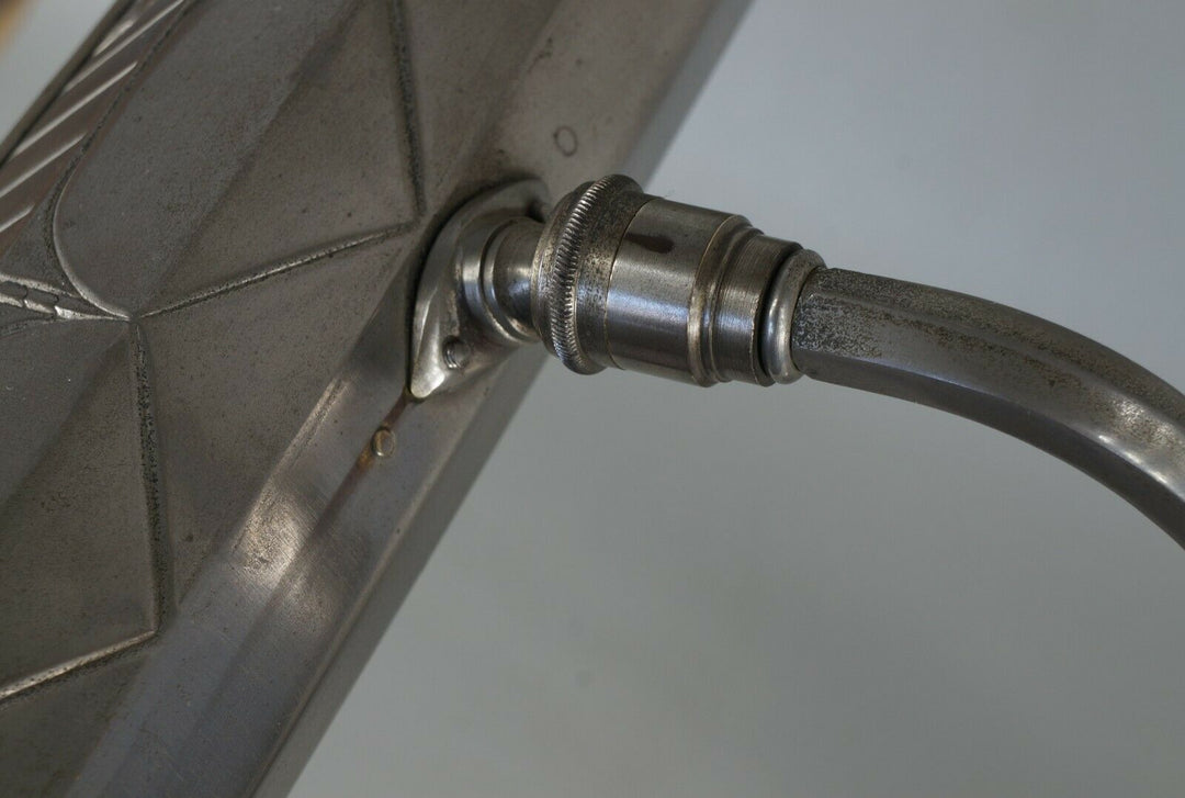 MONIX : French art deco piano lamp in nickeled bronze 1930 ... table lamp France