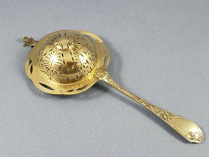 Puiforcat service à thé en vermeil Argent massif Art Nouveau Iris Cuillères