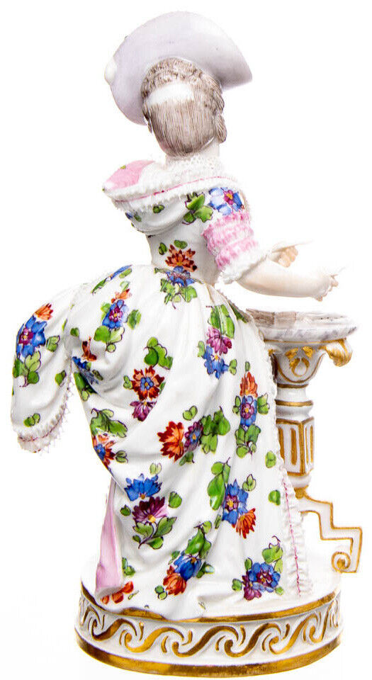 マイセントランプを持つ貴婦人人形