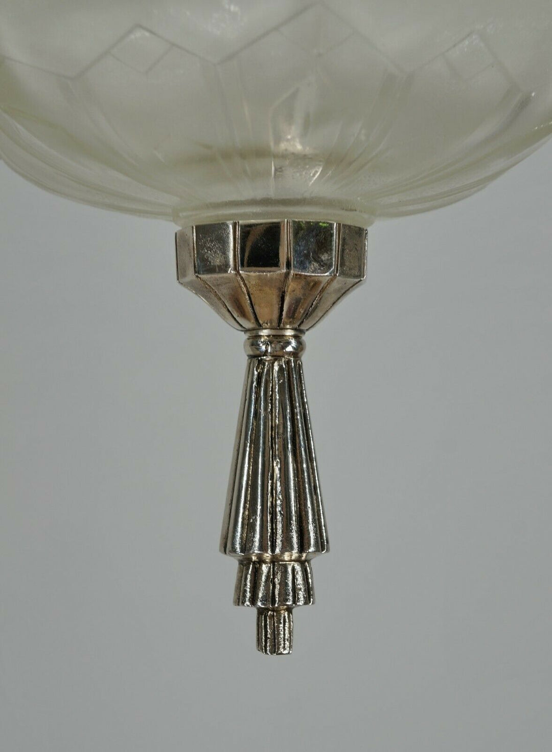 HANOTS : French 1930 art deco pendant chandelier .. lamp muller degué era France